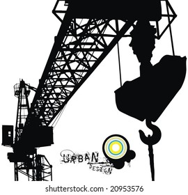crane vector illustration for your urban design