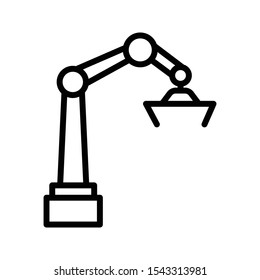 crane vector thin line icon 