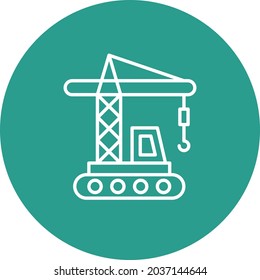 Crane Vehicle icon vector image. Can also be used for web apps, mobile apps and print media.
