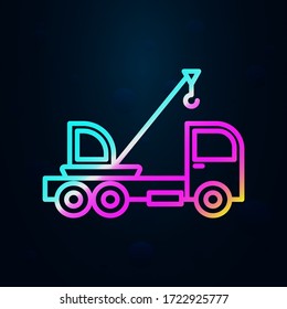 Crane vehicle nolan icon. Simple thin line, outline vector of consruction machinery icons for ui and ux, website or mobile application