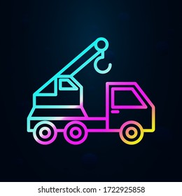 Crane vehicle nolan icon. Simple thin line, outline vector of consruction machinery icons for ui and ux, website or mobile application