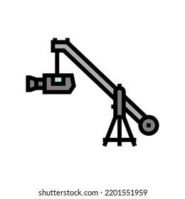 crane video camera color icon vector. crane video camera sign. isolated symbol illustration