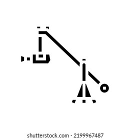 crane video camera glyph icon vector. crane video camera sign. isolated symbol illustration