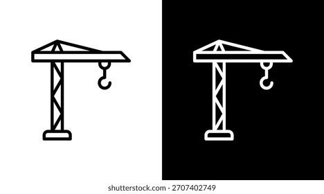 Diseño de conjunto de iconos blancos de grúa