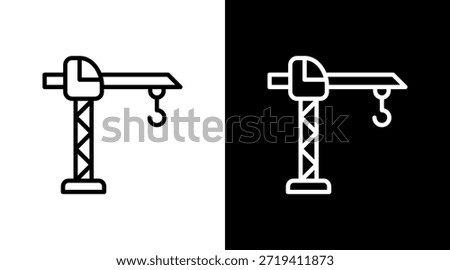 Crane White Icon Set Design