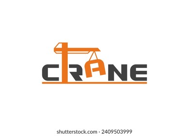 Diseño del logo de la empresa de marca de palabras Crane.