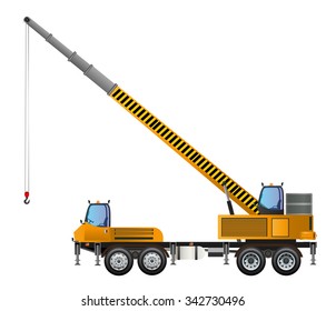 All Terrain Crane Mounted On Truck Stock Vector (Royalty Free ...