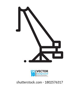 Cranes icon vector design, farm and buildings machines, construction vehicles isolated on white. Eps 10 vector illustration.