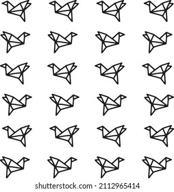 Cranes. Origami. Pattern with Cranes
