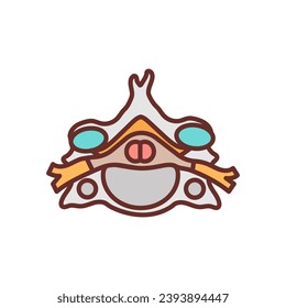 Icono de Dura craneal en vector. Logotipo