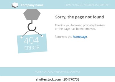 Craning a message about Page not found Error 404