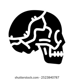 cranioplasty surgery glyph icon vector. cranioplasty surgery sign. isolated symbol illustration