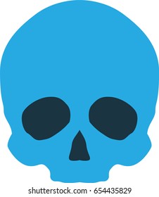 Cranium Colorful Icon Symbol. Premium Quality Isolated Skull Element In Trendy Style.