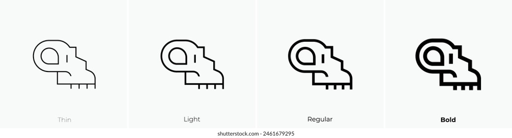 cranium icon. Thin, Light Regular And Bold style design isolated on white background