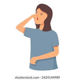 Cranium-Nasenbluten-Symbol-Cartoon-Vektorgrafik. Gefechtskrankheit. Körperschweißschmerzen