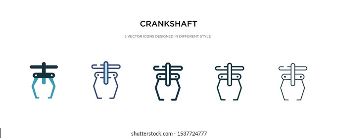 crankshaft icon in different style vector illustration. two colored and black crankshaft vector icons designed in filled, outline, line and stroke style can be used for web, mobile, ui