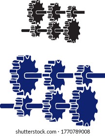 Crankshaft icon. Isometric of crankshaft vector icon for web design isolated on white background
