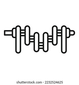 Crankshaft icon outline vector. Car piston. Motor machine