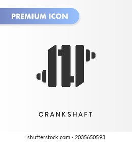 crankshaft icon for your website design, logo, app, UI. Vector graphics illustration and editable stroke. crankshaft icon glyph design.
