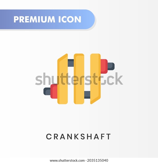 crankshaft icon for your website design, logo,\
app, UI. Vector graphics illustration and editable stroke.\
crankshaft icon flat\
design.