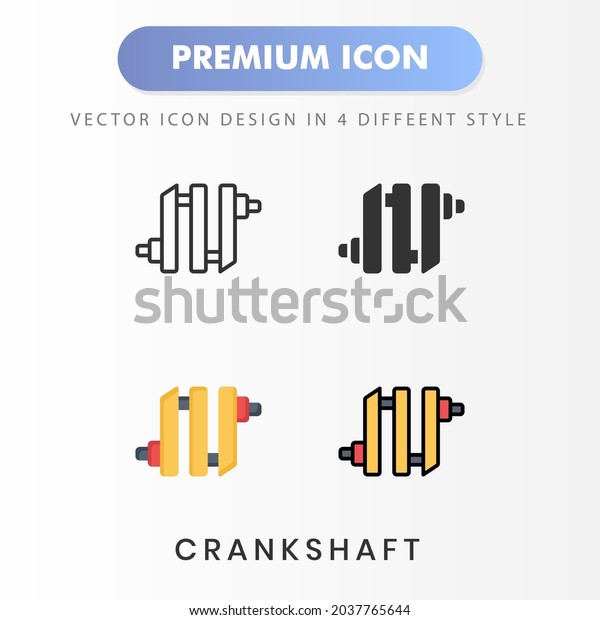 crankshaft icon for\
your website design, logo, app, UI. Vector graphics illustration\
and editable\
stroke.