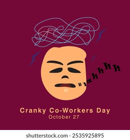 Cranky Co-Workers Day, Vektorgrafik. 27. Oktober.