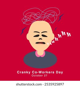 Cranky Co-Workers Day, Vektorgrafik. 27. Oktober.