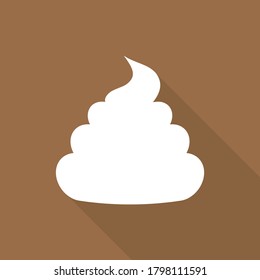  Crap icon. Pile of poo icon vector with shadow 