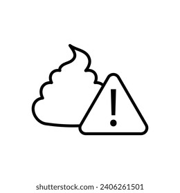 Icono de Crap. Pile del vector de icono de poo