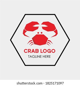 Crap simple minimalist logo vector for seafood business design concept