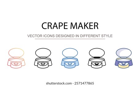 Crape Maker icon design with white background stock illustration