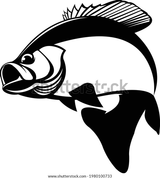 Crappie Fish Logo,\
Fresh and Unique Crappie fish jumping out of the water. Great to\
use as your Crappie fishing.\
