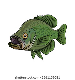 crappie fishing illustration logo vector image t shirt