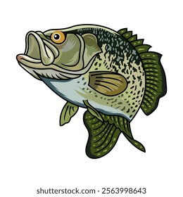 crappie fishing illustration logo vector image t shirt