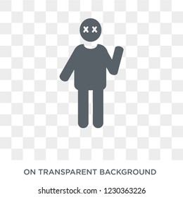 crappy human icon. Trendy flat vector crappy human icon on transparent background from Feelings collection. 