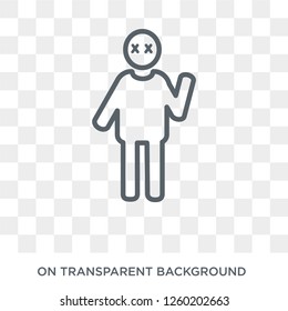 crappy human icon. Trendy flat vector crappy human icon on transparent background from Feelings collection. High quality filled crappy human symbol use for web and mobile