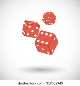 Craps. Flat vector icon for mobile and web applications. Vector illustration.