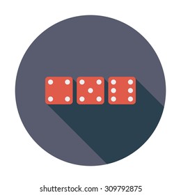Craps icon. Flat vector related icon whit long shadow for web and mobile applications. It can be used as - logo, pictogram, icon, infographic element. Vector Illustration. 