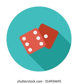 Craps icon. Flat vector related icon whit long shadow for web and mobile applications. It can be used as - logo, pictogram, icon, infographic element. Vector Illustration. 