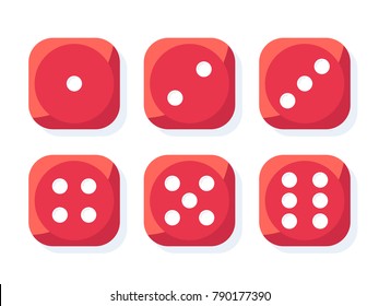 Craps. Ilustración vectorial roja