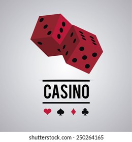 craps in red, on gray background degrade