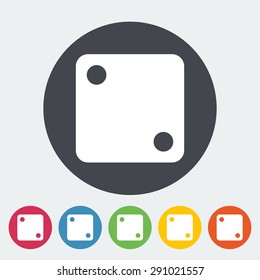 Craps. Single flat icon on the circle button. Vector illustration.