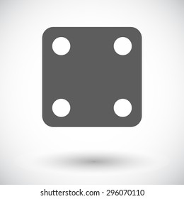 Craps. Single flat icon on white background. Vector illustration.