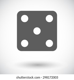 Craps. Single flat icon on white background. Vector illustration.