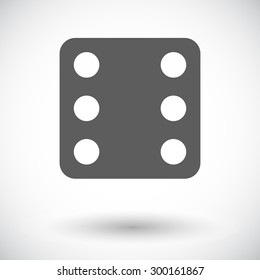 Craps. Single flat icon on white background. Vector illustration.