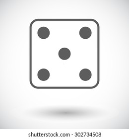 Craps. Single flat icon on white background. Vector illustration.