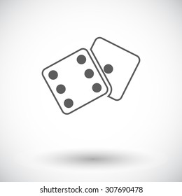 Craps. Single flat icon on white background. Vector illustration.