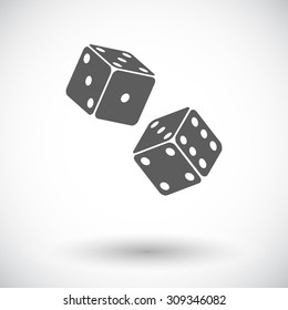 Craps. Single flat icon on white background. Vector illustration.