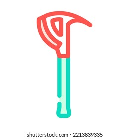 crash axe tool color icon vector. crash axe tool sign. isolated symbol illustration