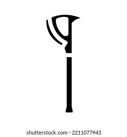 crash axe tool glyph icon vector. crash axe tool sign. isolated symbol illustration